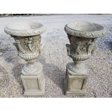 Classic Urns On Plinth