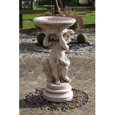 Cherub Left Birdbath