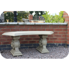 Lion Curved Bench
